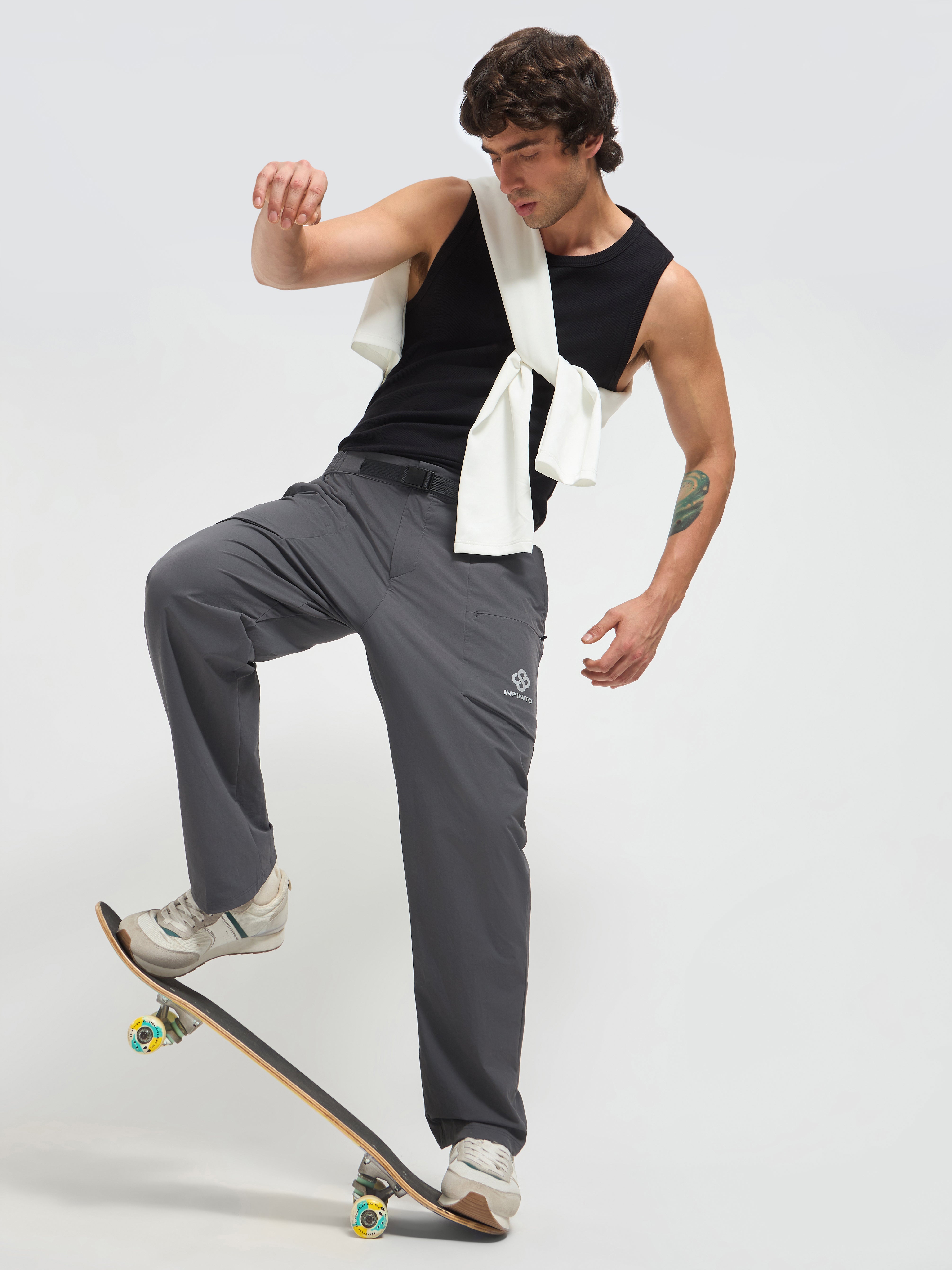 TerraMove Buckled Waist Straight Pant – Designer Men’s Workout Pants