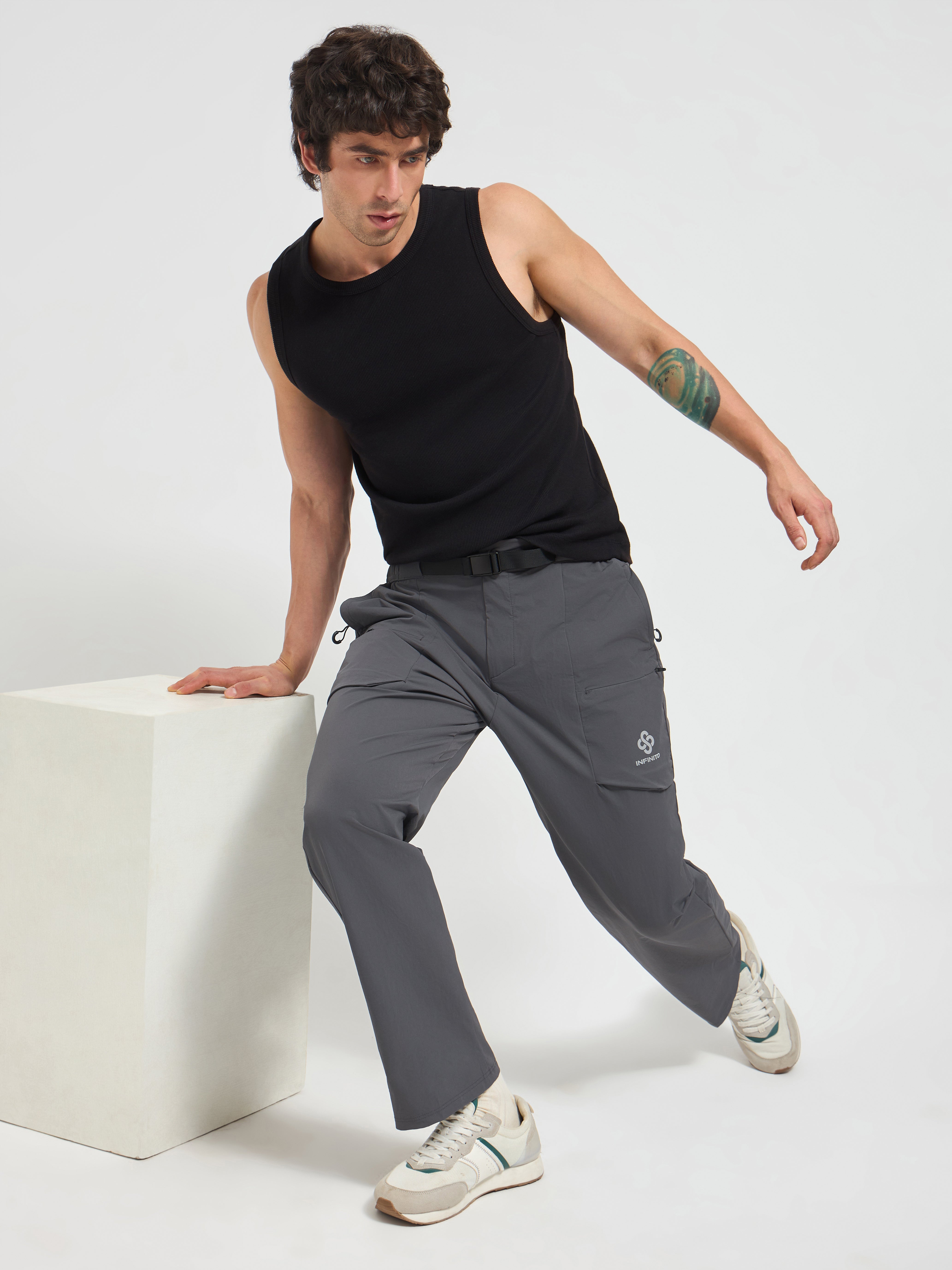 TerraMove Buckled Waist Straight Pant – Designer Men’s Workout Pants