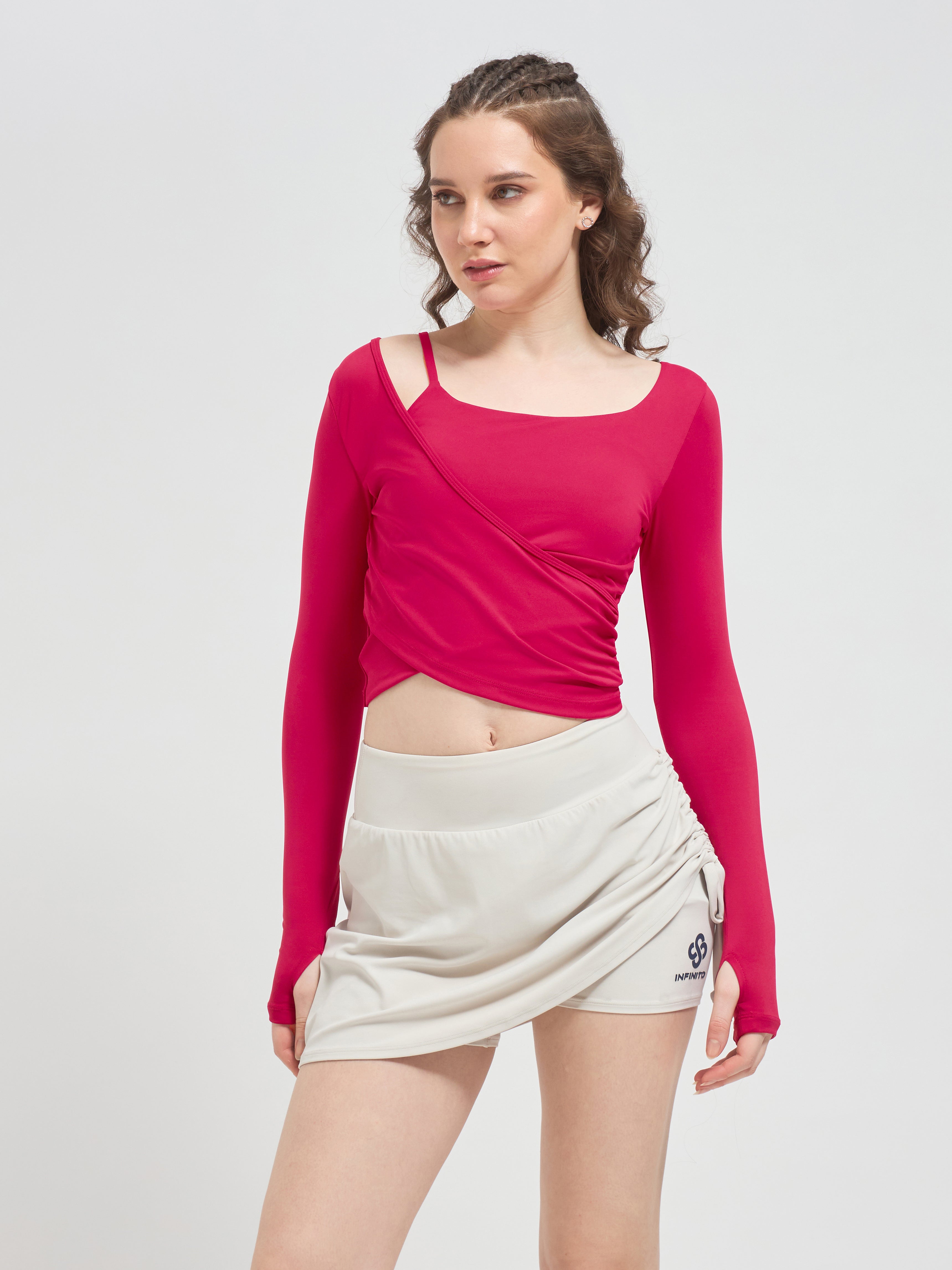 GlideWrap Crop Top – Luxury Gym Wear for Women | Infinito Luxury Activewear