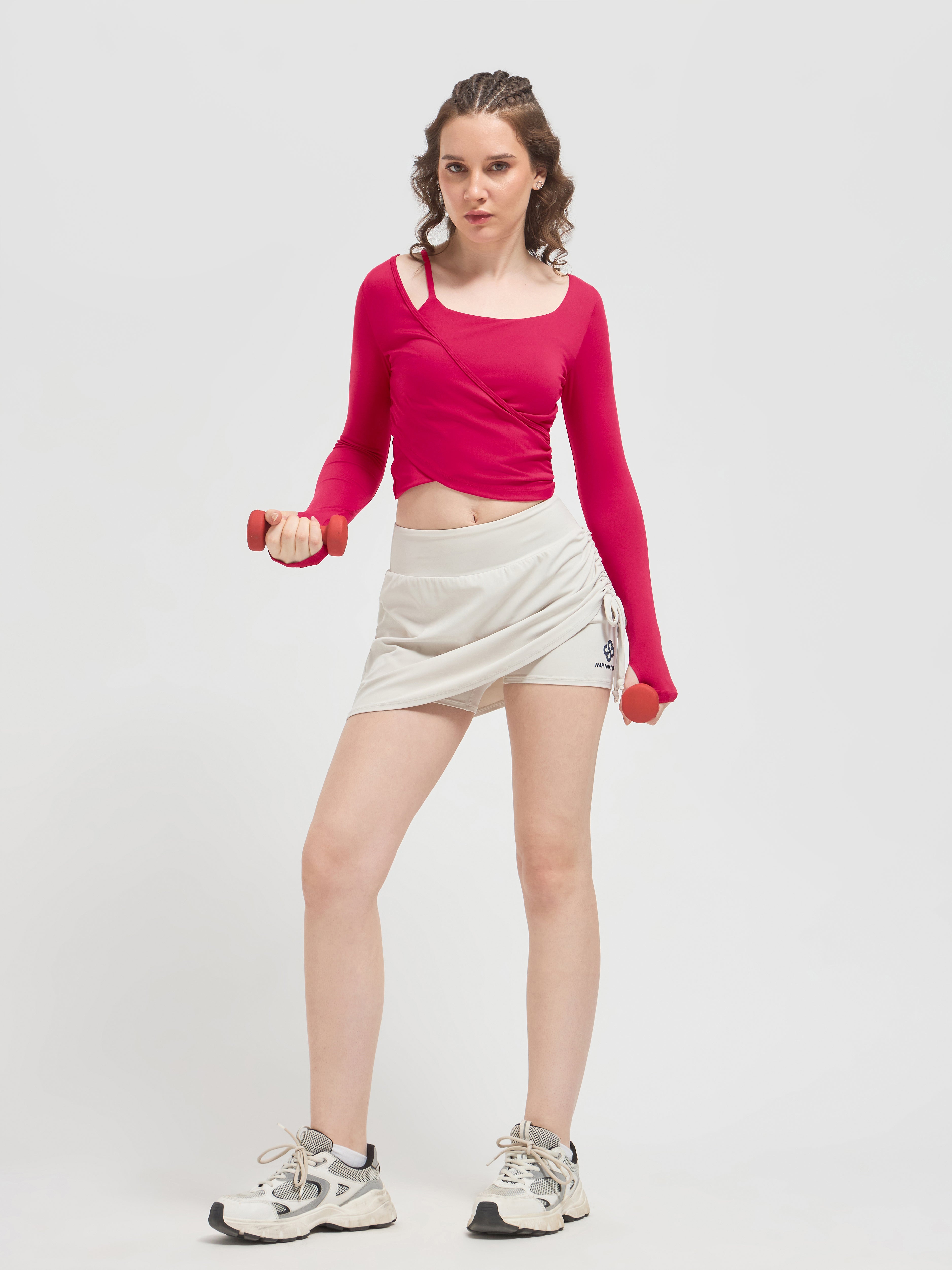 GlideWrap Crop Top – Luxury Gym Wear for Women | Infinito Luxury Activewear
