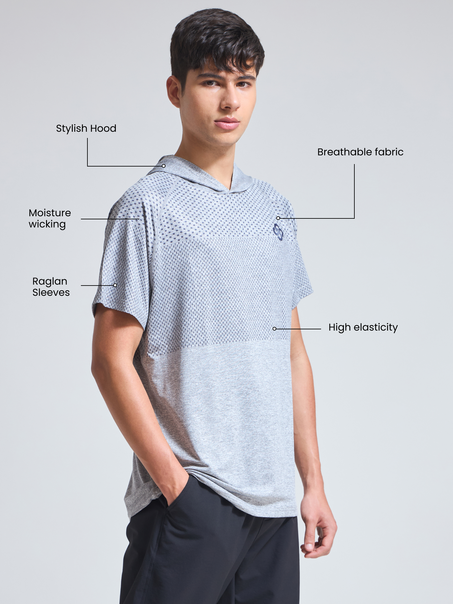 SportTec Hoodie T-Shirt for Men