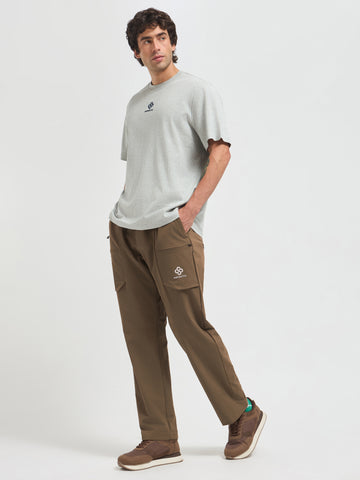 Men’s Water-Resistant Buckle Straight Pants – Adjustable Waist Techwear for Travel & Outdoor Use