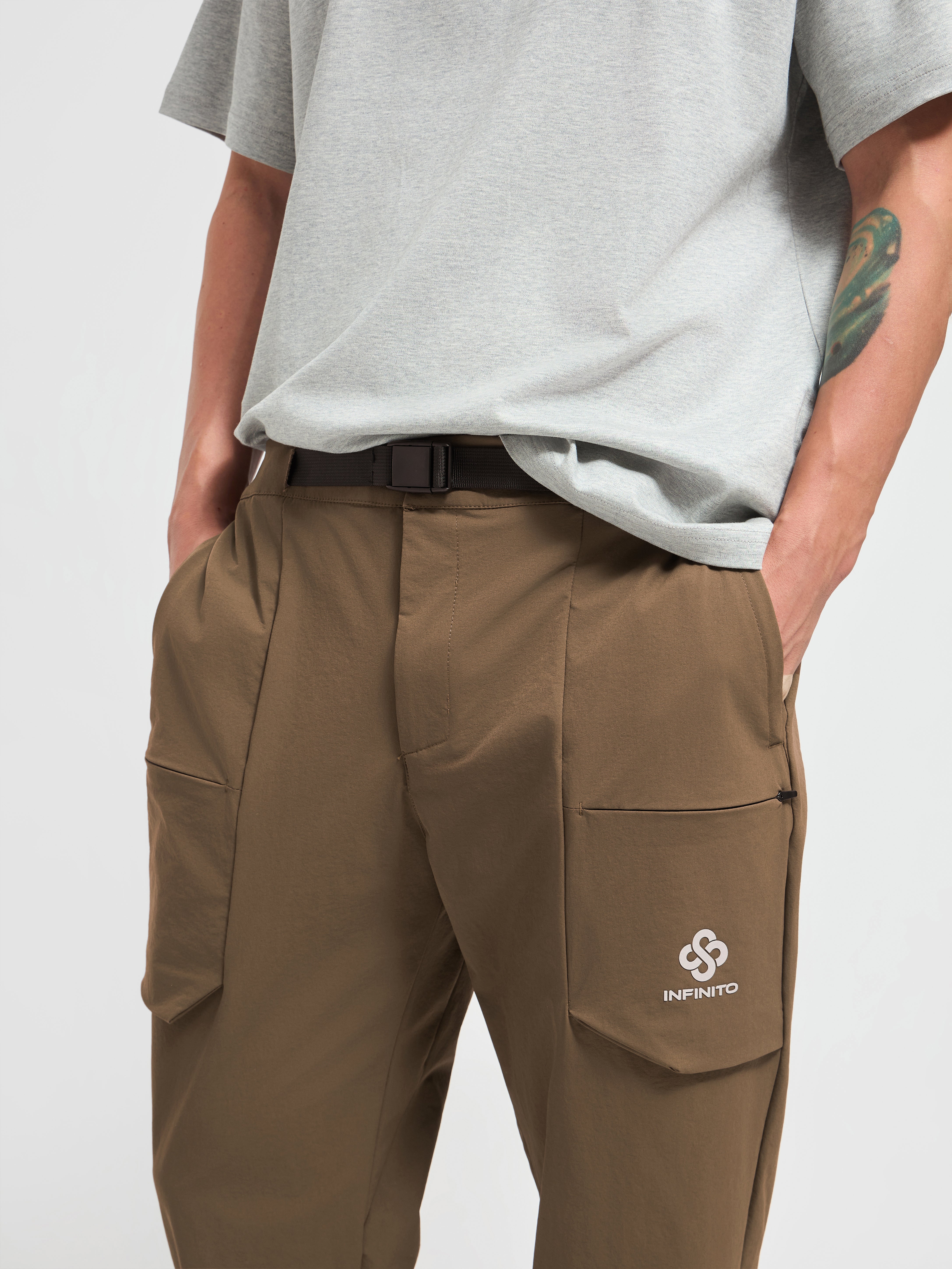 TerraMove Buckled Waist Straight Pant – Designer Men’s Workout Pants