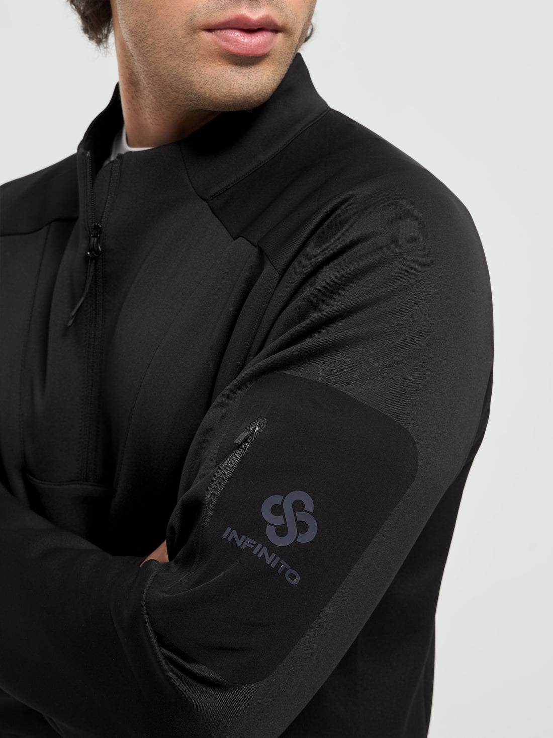 Men’s Raglan Quarter Zip Pullover – Quick-Dry Activewear for Training & Travel