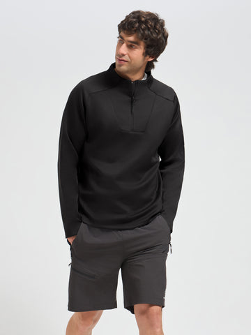Men’s Raglan Quarter Zip Pullover – Quick-Dry Activewear for Training & Travel