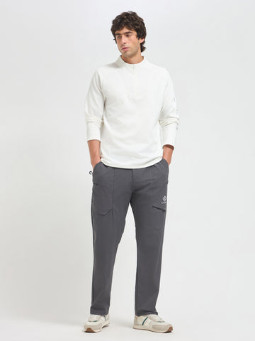 Men’s Water-Resistant Buckle Straight Pants – Adjustable Waist Techwear for Travel & Outdoor Use