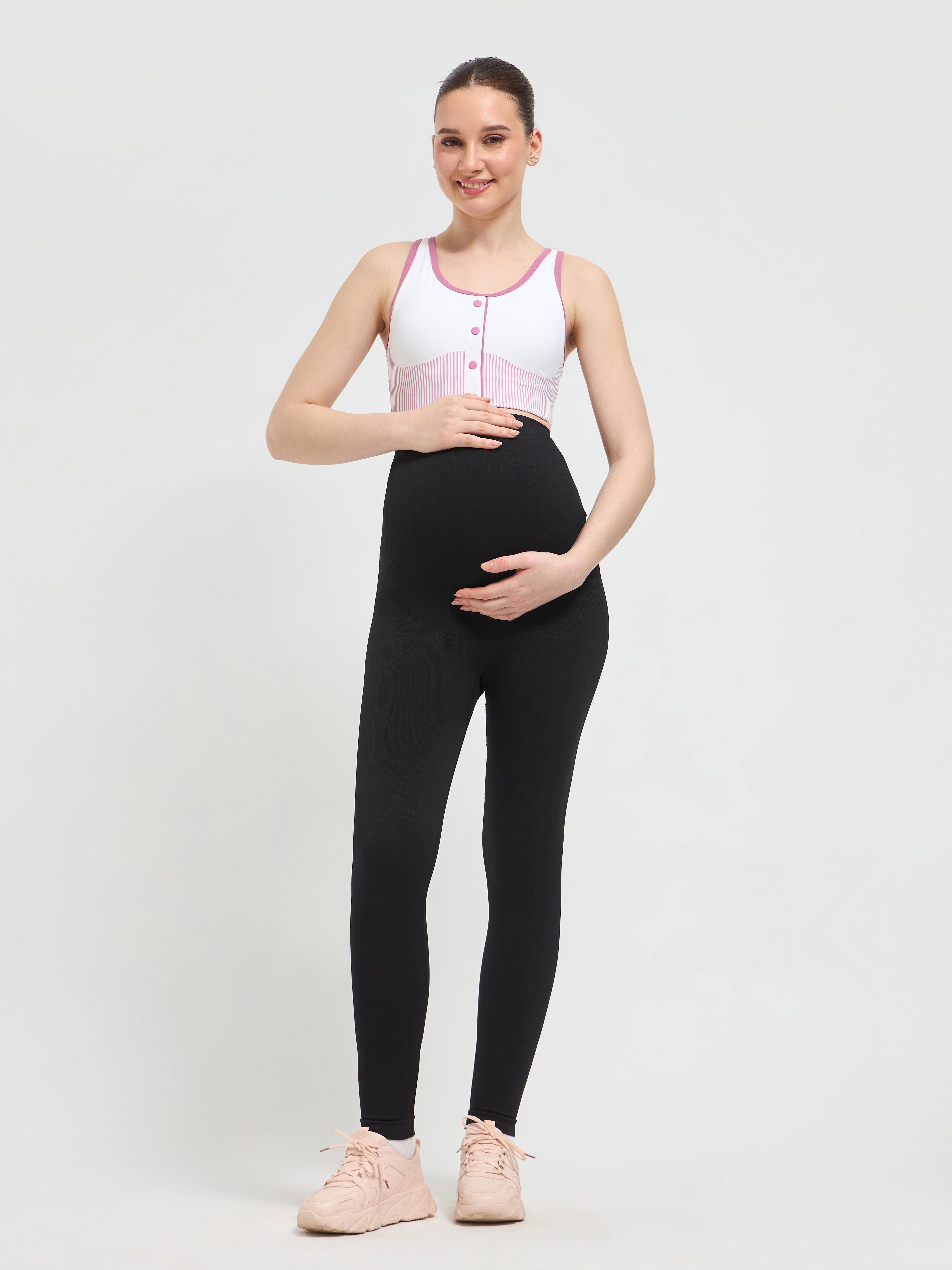 Seamless Over-Bump Maternity Leggings – Luxury Activewear for Women