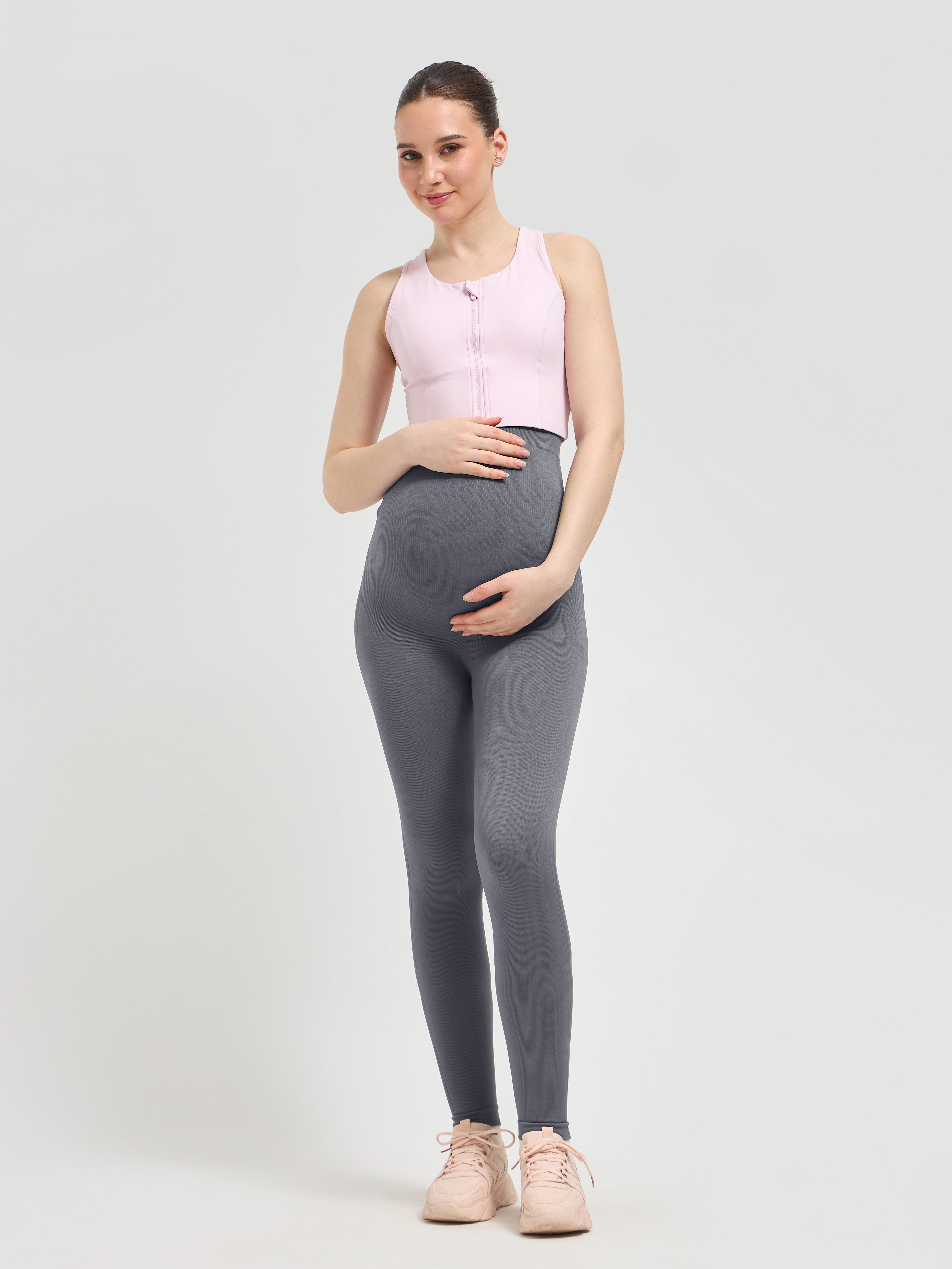 Seamless Over-Bump Maternity Leggings – Luxury Activewear for Women