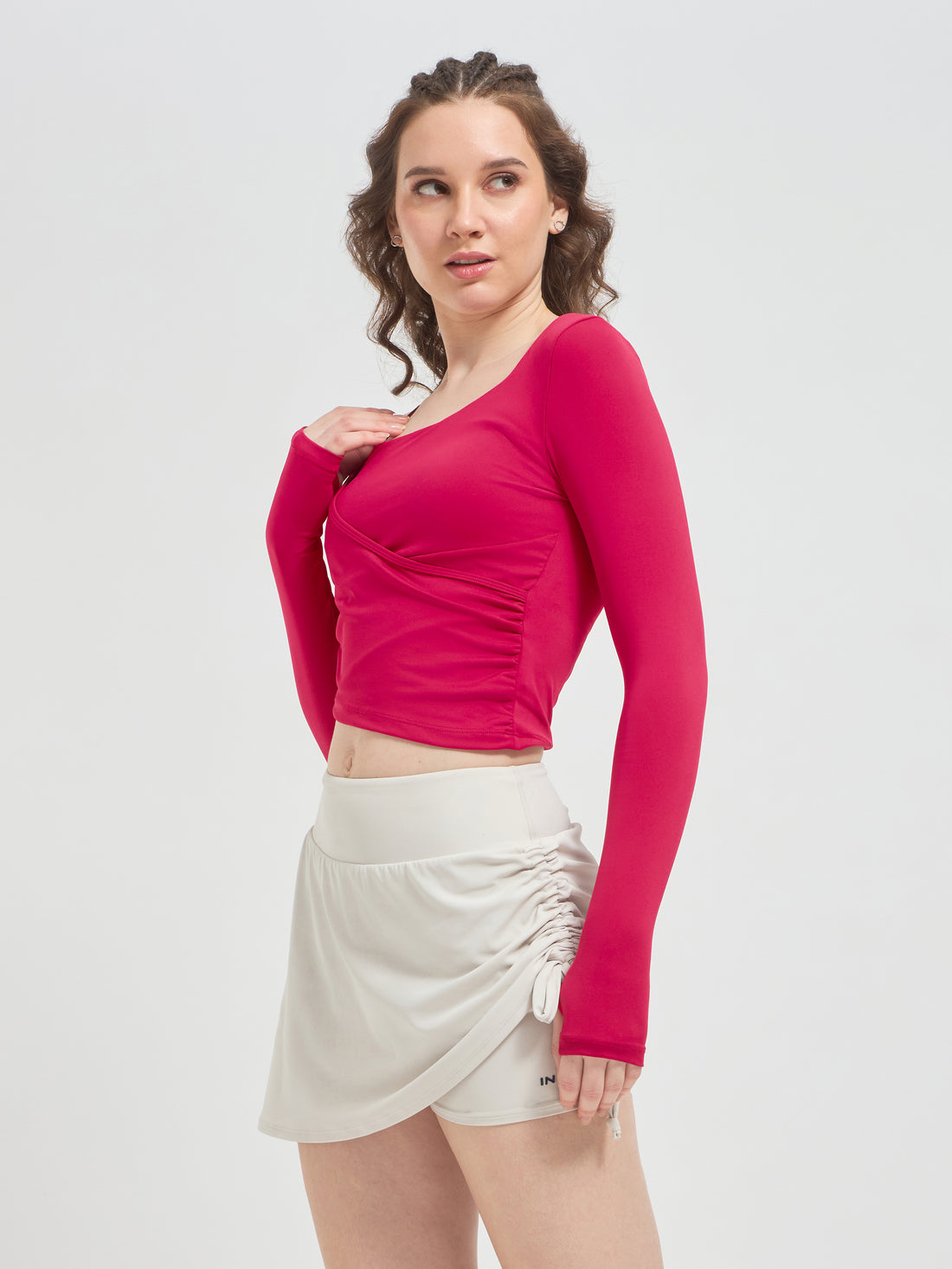 GlideWrap Crop Top – Luxury Gym Wear for Women | Infinito Luxury Activewear