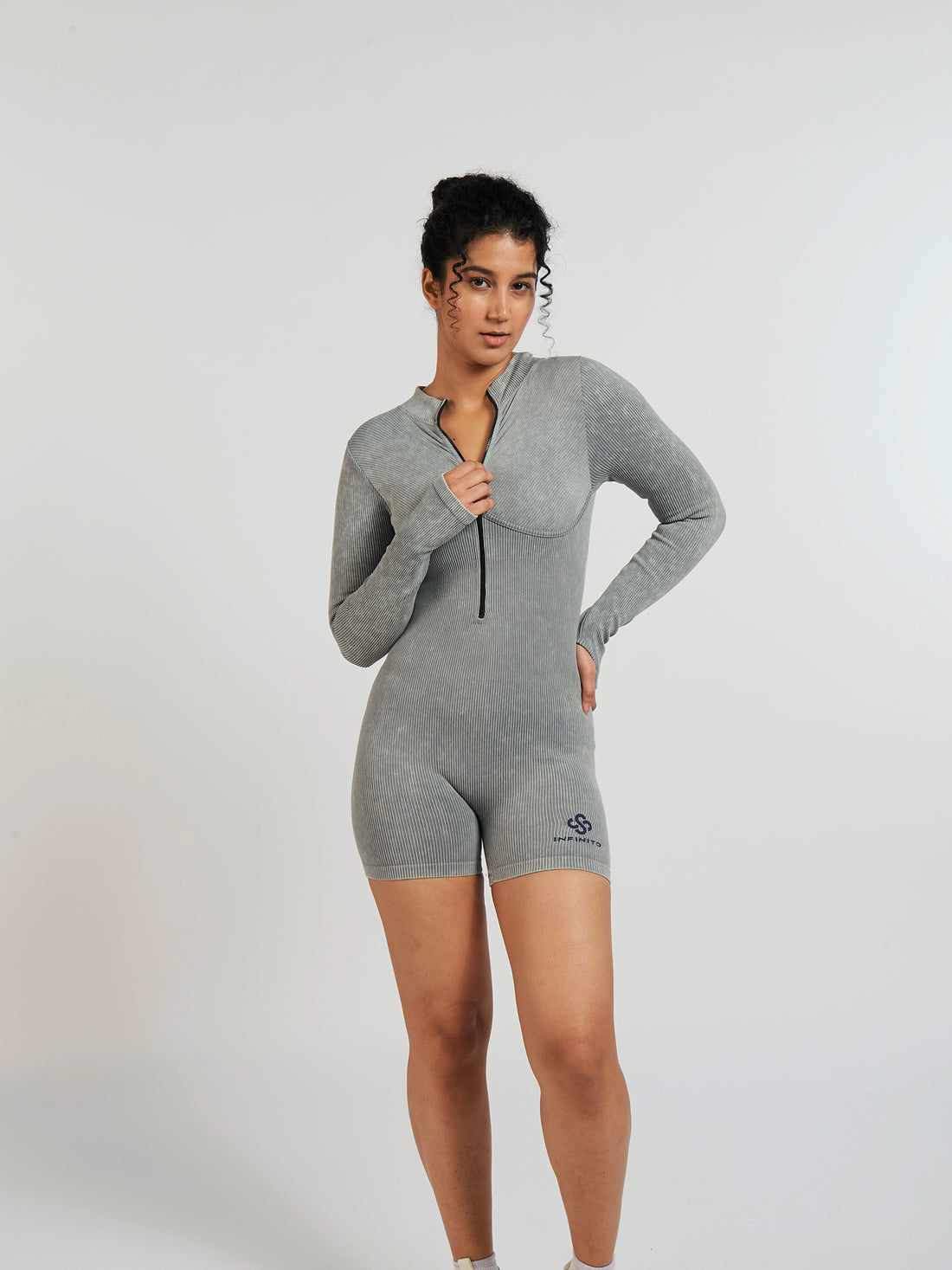 StreamLine Slim-Fit Short Jumpsuit