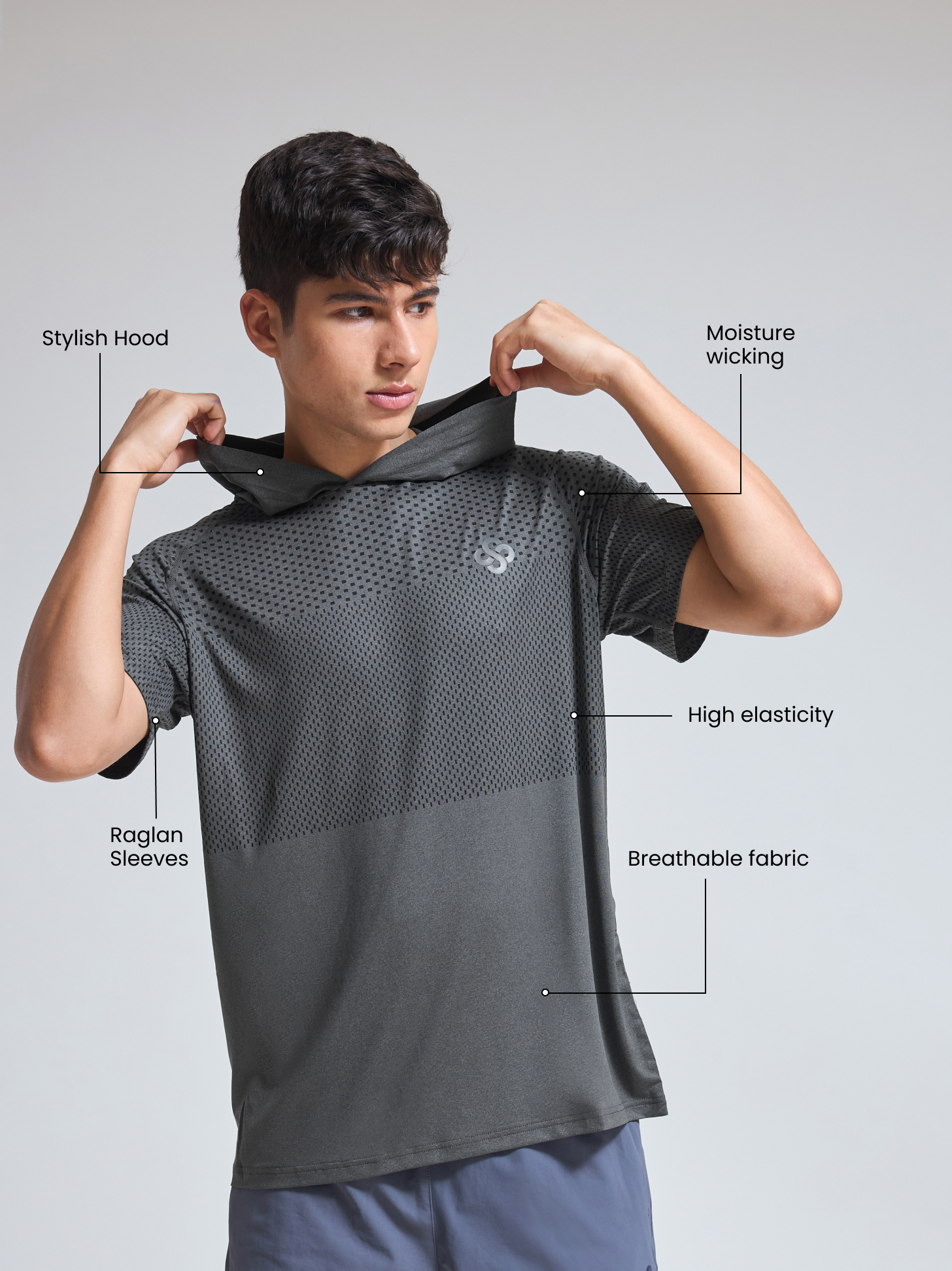 SportTec Hoodie T-Shirt for Men